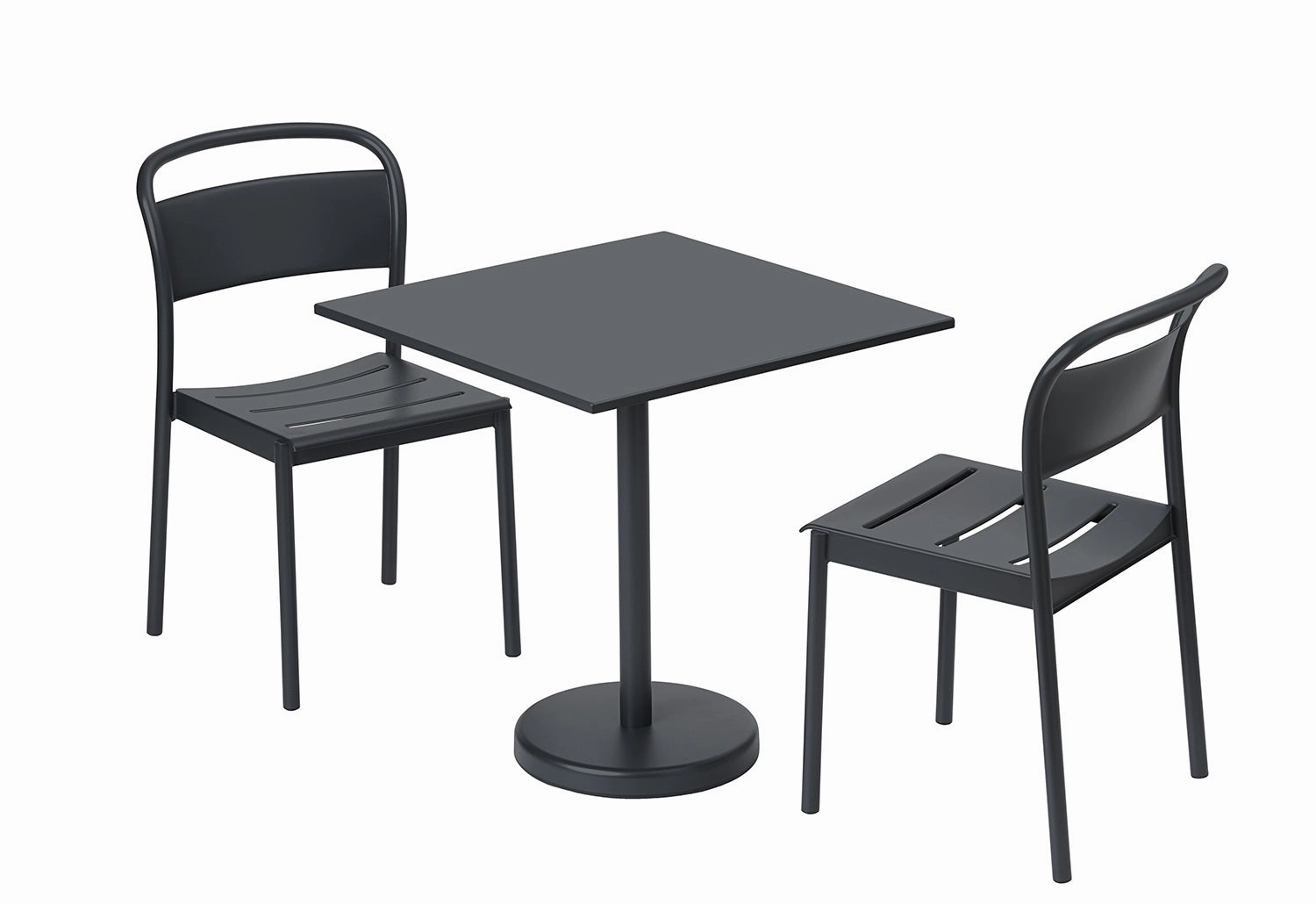 Linear Steel Caf Table | Square