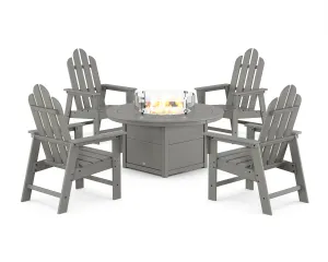 Long Island 4-Piece Upright Adirondack Conversation Set with Fire Pit Tableoutdoor patio dining furniture set