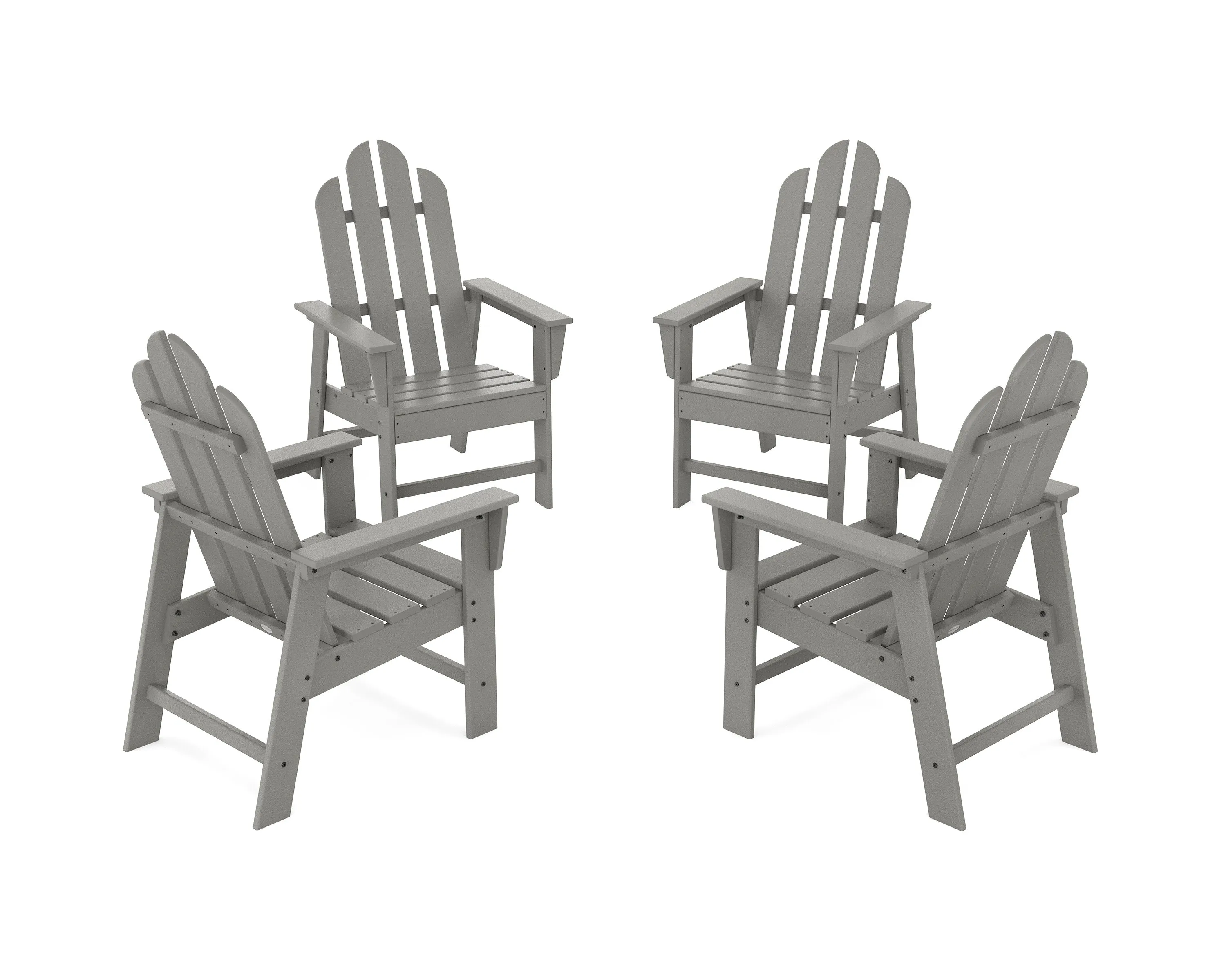 Long Island 4-Piece Upright Adirondack Conversation Setoutdoor patio dining furniture set