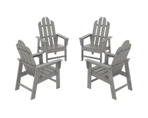Long Island 4-Piece Upright Adirondack Conversation Setoutdoor patio dining furniture set