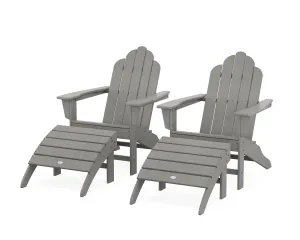 Long Island Adirondack Chair 4-Piece Set with Ottomansoutdoor patio dining furniture set
