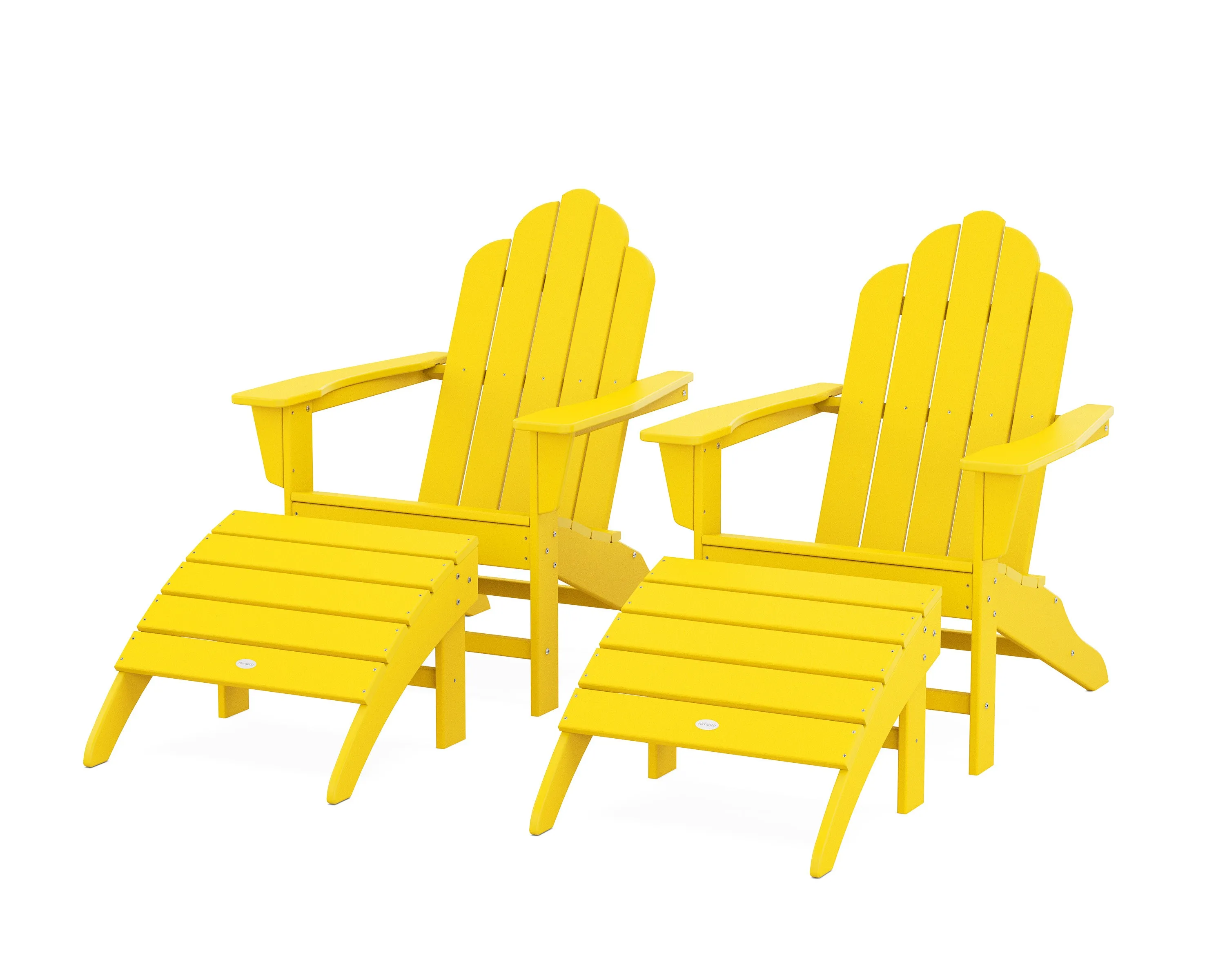 Long Island Adirondack Chair 4-Piece Set with Ottomans