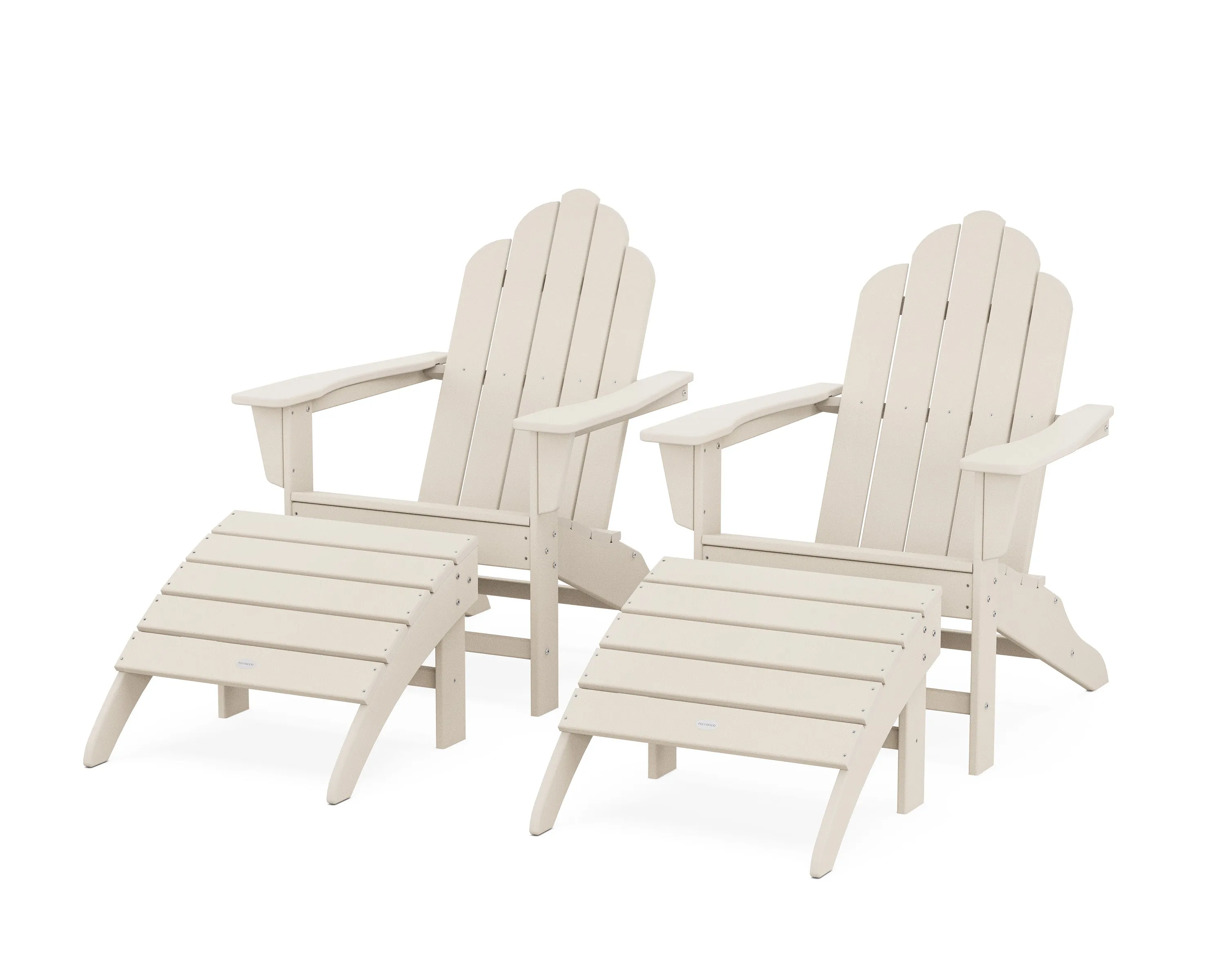 Long Island Adirondack Chair 4-Piece Set with Ottomans