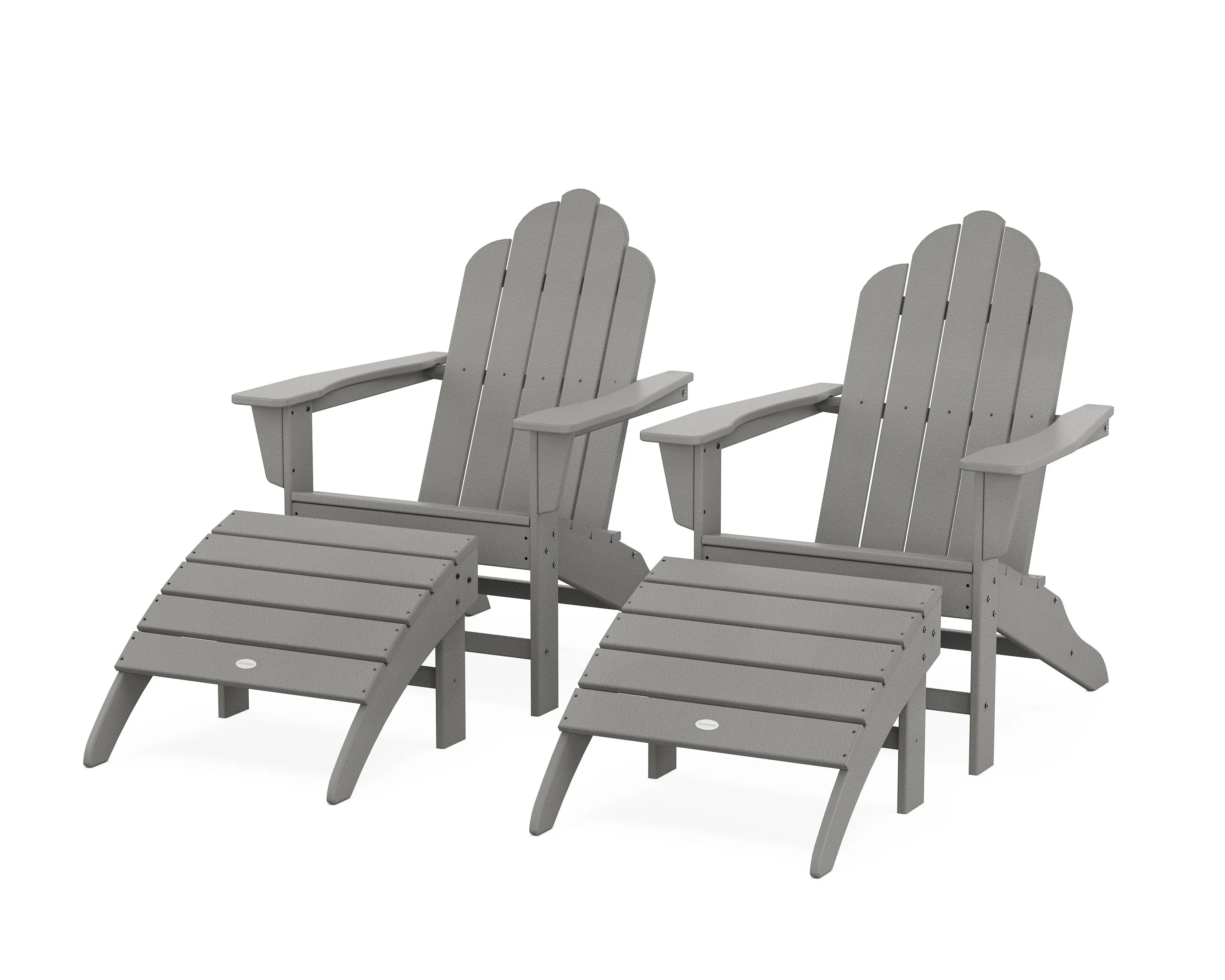 Long Island Adirondack Chair 4-Piece Set with Ottomansoutdoor patio dining furniture set