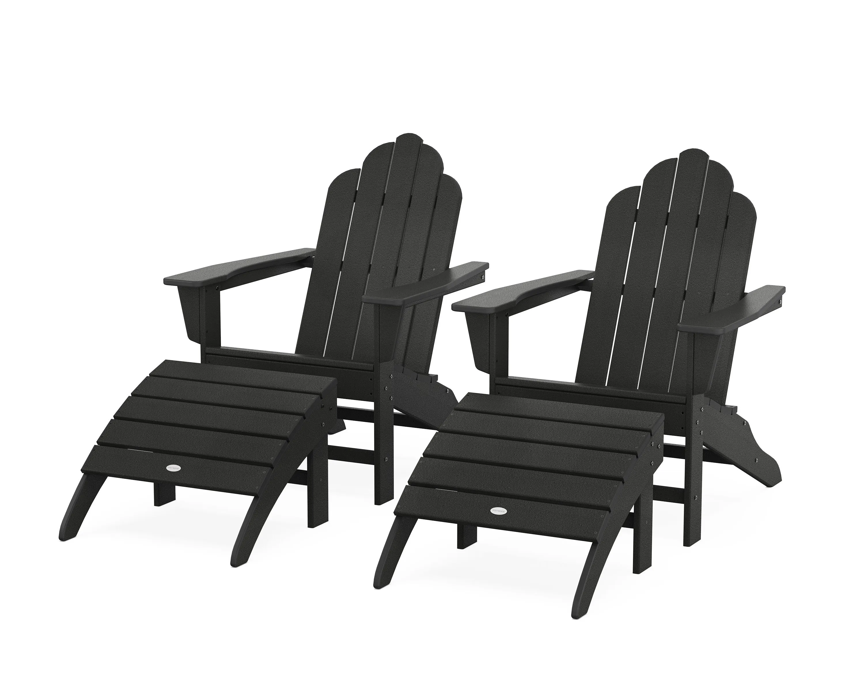 Long Island Adirondack Chair 4-Piece Set with Ottomans