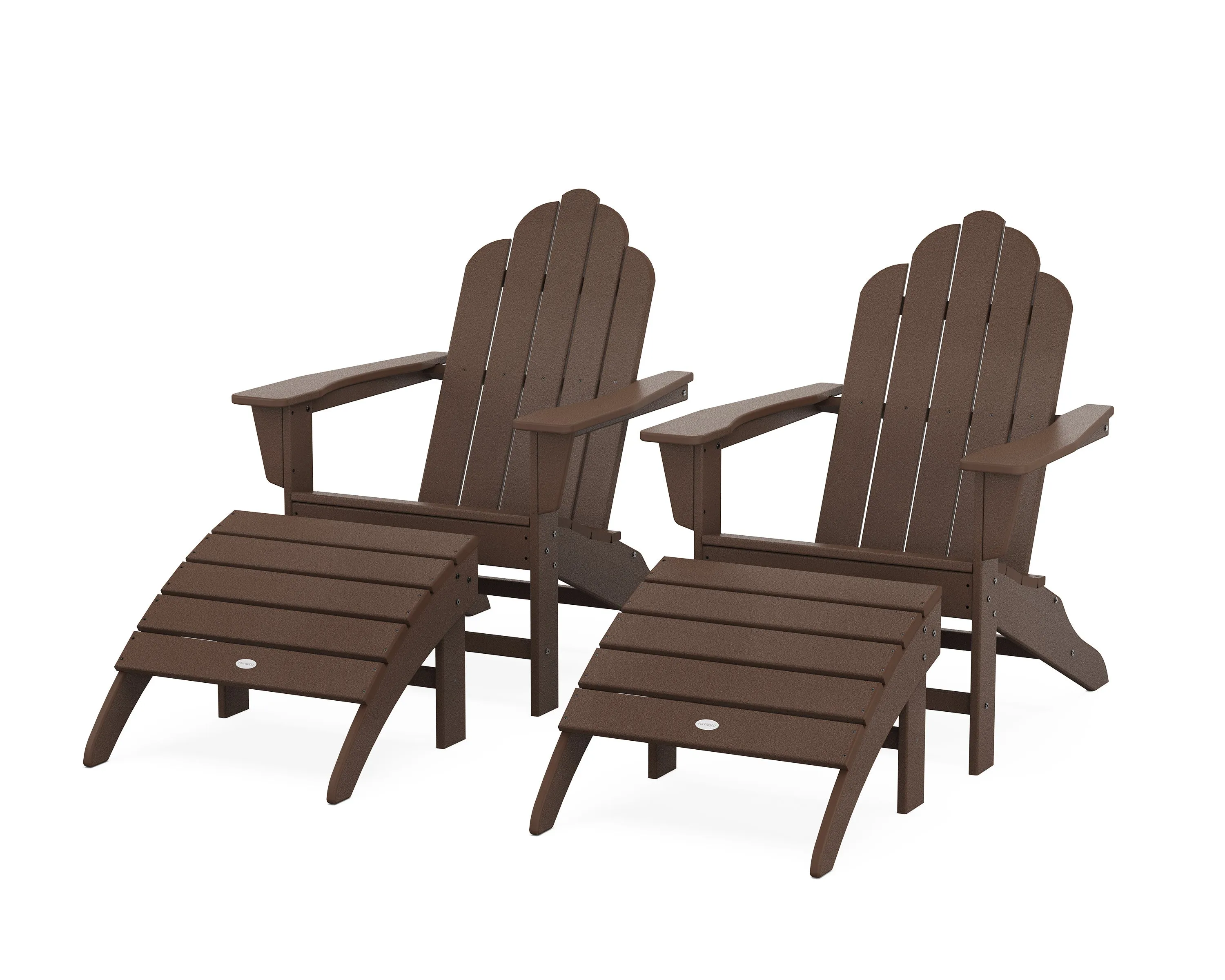 Long Island Adirondack Chair 4-Piece Set with Ottomans