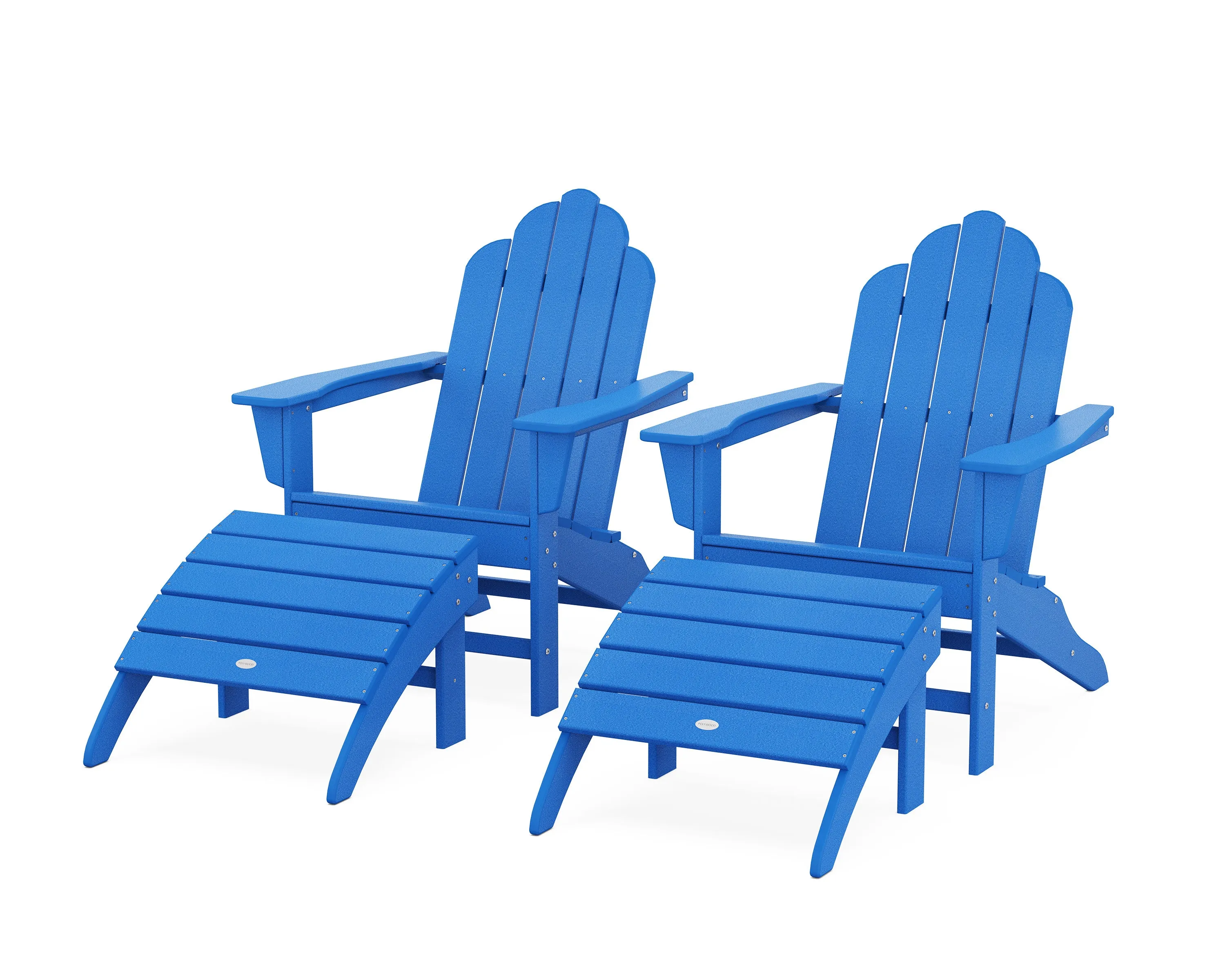 Long Island Adirondack Chair 4-Piece Set with Ottomans