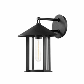 Long Beach One Light Outdoor Wall Sconce Textured BlackOutdoor wall sconces with motion sensor