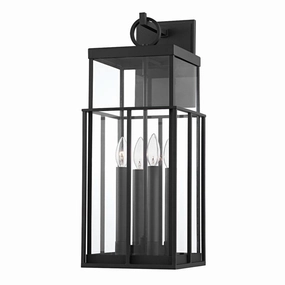 Longport Four Light Outdoor Wall Sconce Textured BlackOutdoor wall sconces with motion sensor