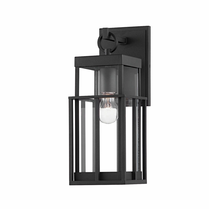 Longport One Light Outdoor Wall Sconce Textured BlackOutdoor wall sconces with motion sensor