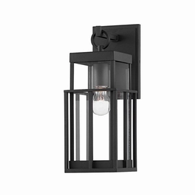 Longport One Light Outdoor Wall Sconce Textured BlackOutdoor wall sconces with motion sensor