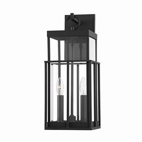 Longport Two Light Outdoor Wall Sconce Textured BlackOutdoor wall sconces with motion sensor