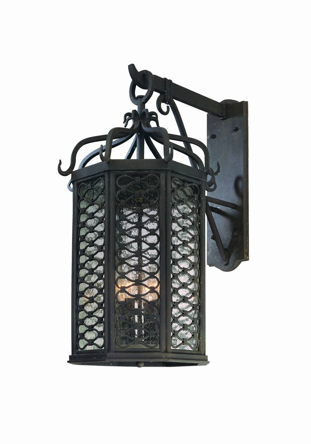 Los Olivos Four Light Wall Lantern Textured IronOutdoor wall sconces with motion sensor