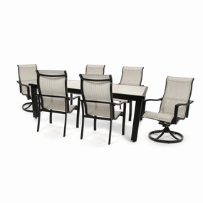 Luca 7 Piece Sling Dining Setaluminum alloy outdoor sofa set