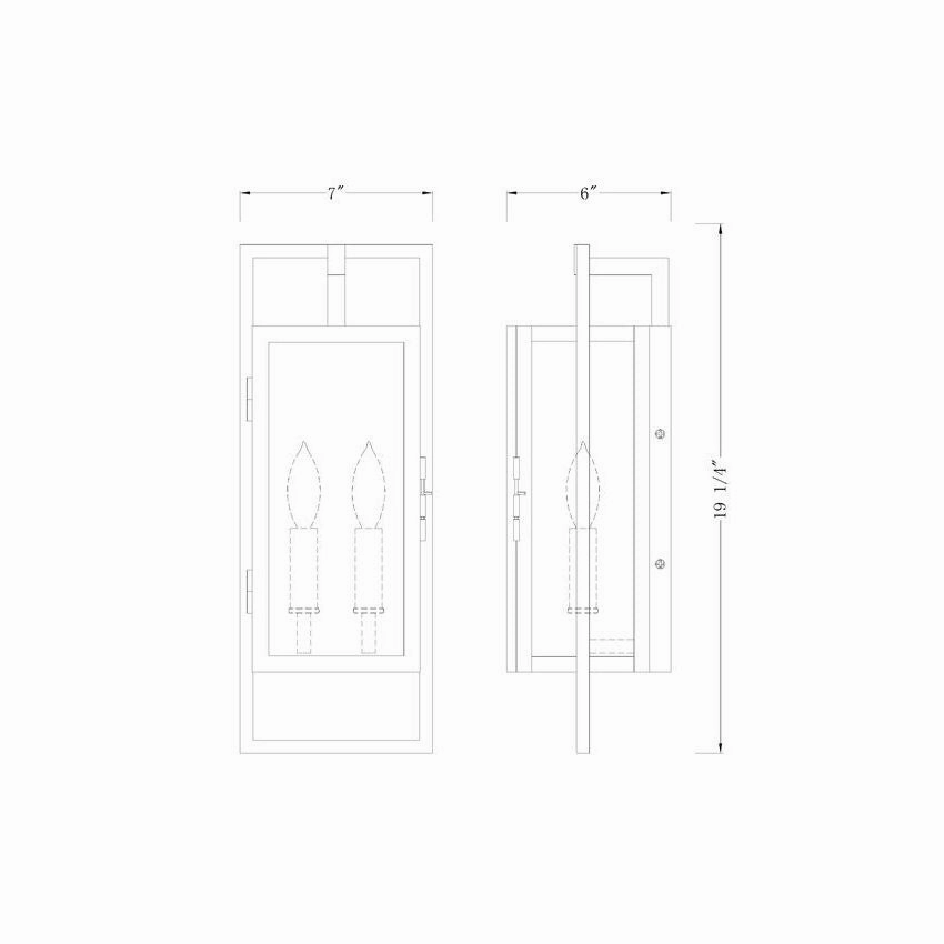 Lucian 2-Light 18.5" Outdoor Wall Light