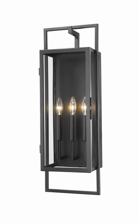 Lucian Three Light Outdoor Wall Light BlackOutdoor wall sconces with motion sensor