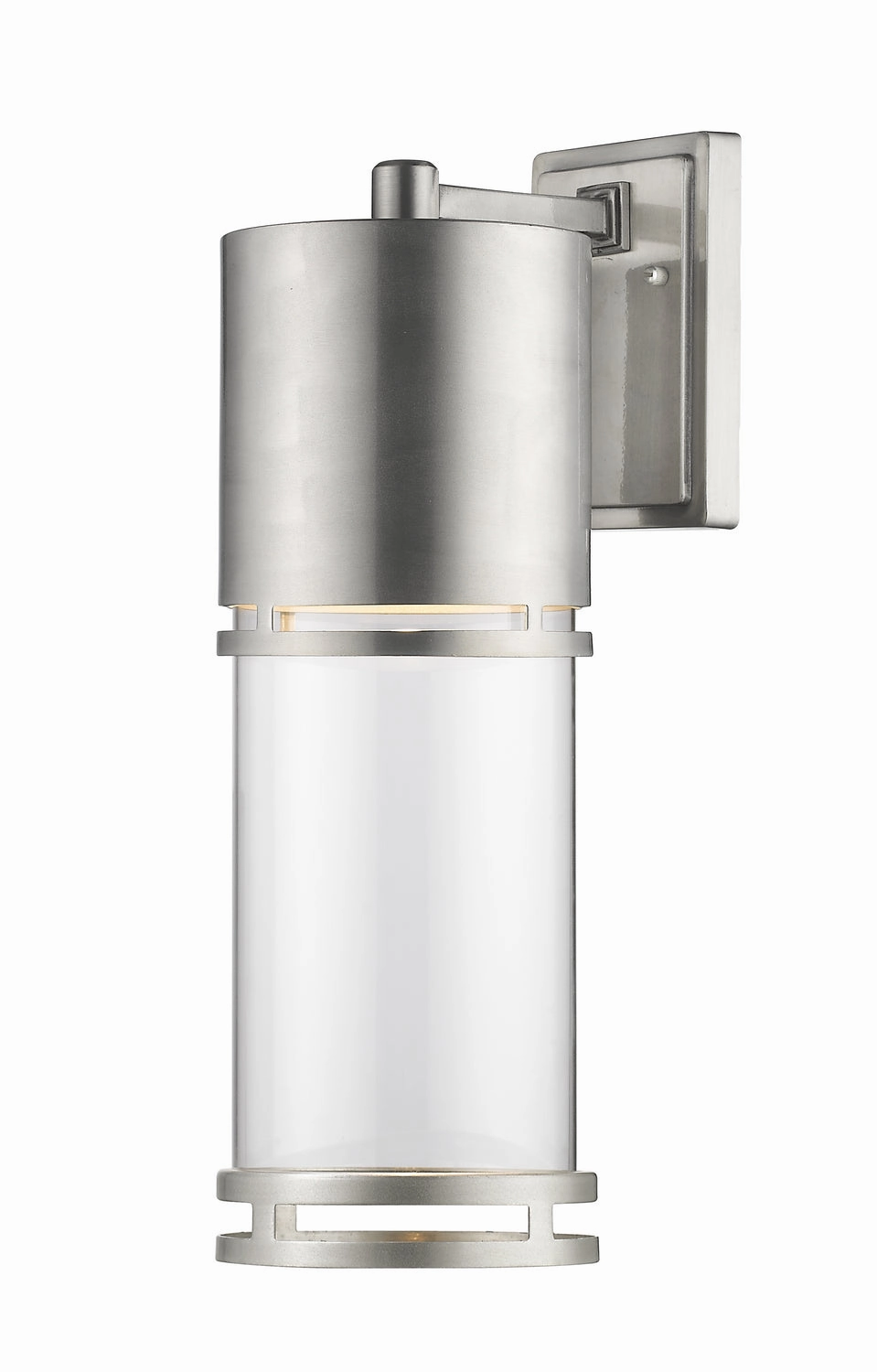 Luminata LED Outdoor Wall Mount Brushed AluminumOutdoor wall sconces with motion sensor