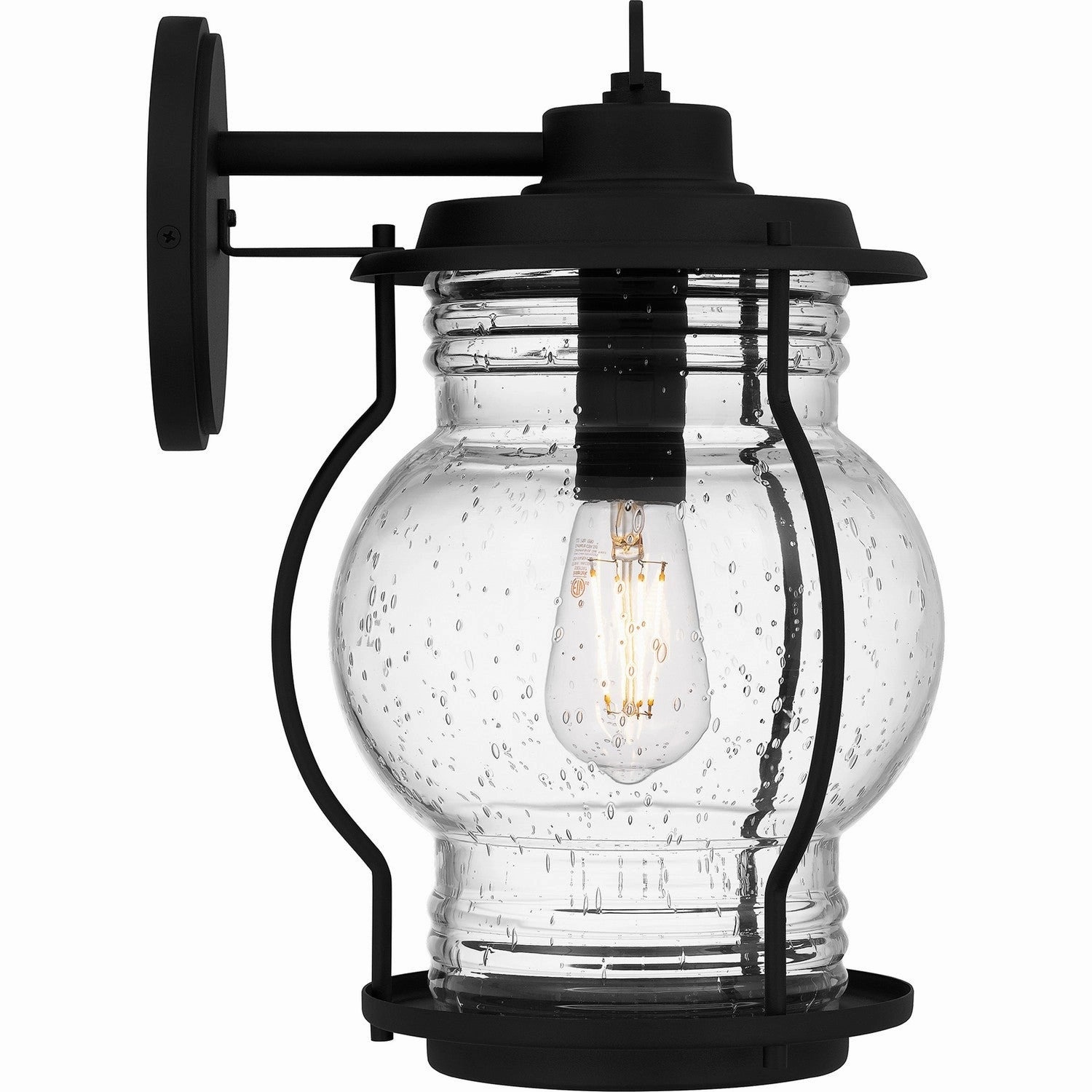 Luther One Light Outdoor Wall Mount Earth Black