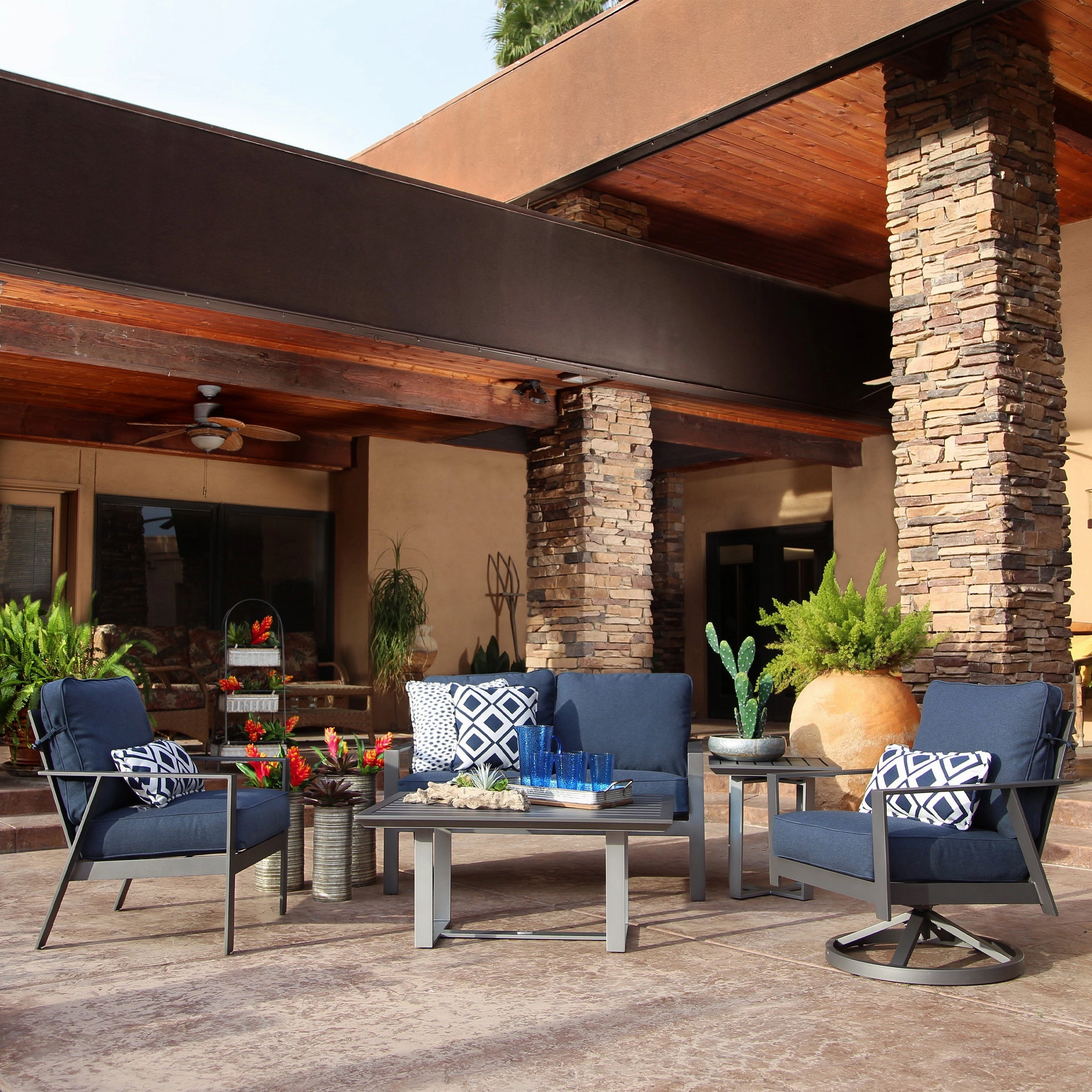 Luxe Swivel Rocker Lounge Chair