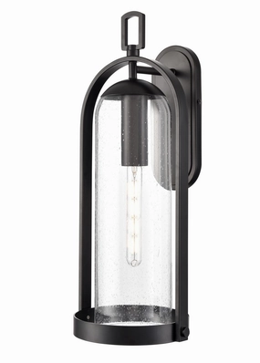 Luxio One Light Outdoor Wall Sconce Powder Coated BlackOutdoor wall sconces with motion sensor