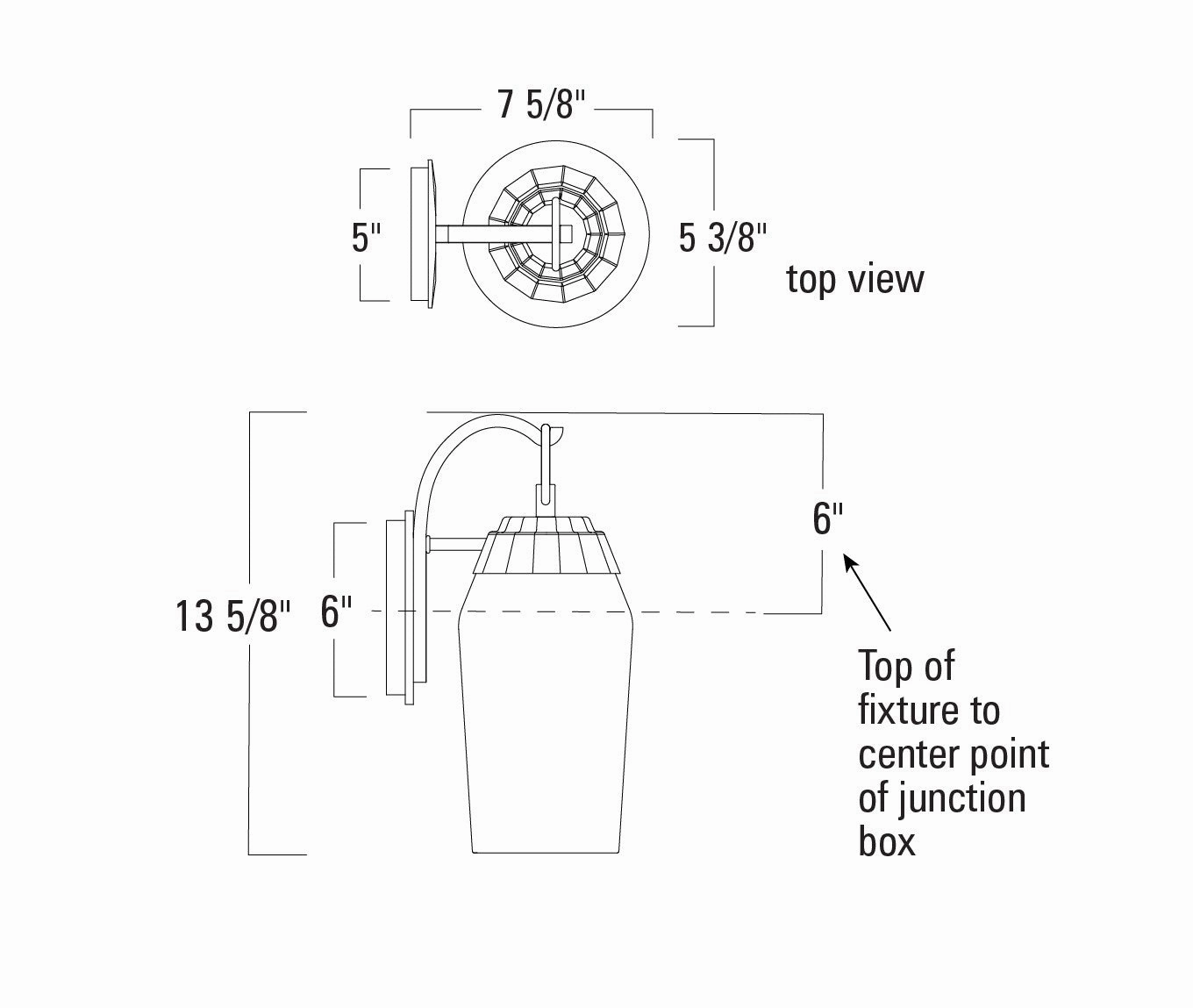 Lyrids One Light Outdoor Wall Mount Matte Black