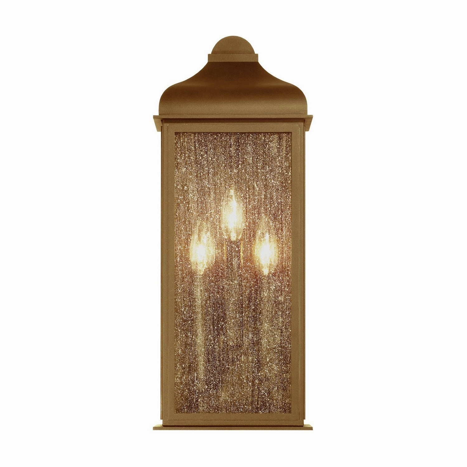 Madrid Three Light Outdoor Wall Sconce Weathered Brass