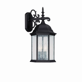 Main Street Three Light Outdoor Wall Lantern BlackOutdoor wall sconces with motion sensor