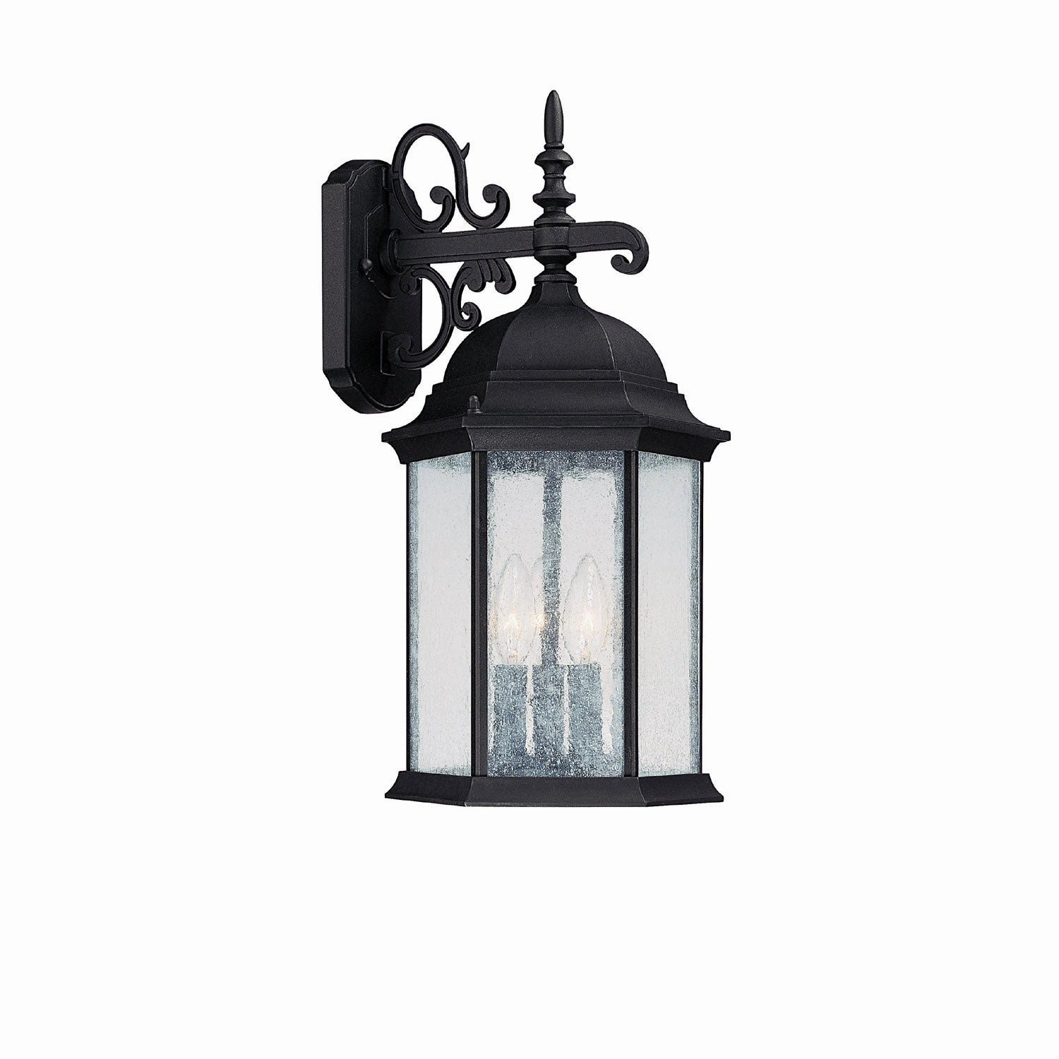 Main Street Three Light Outdoor Wall Lantern BlackOutdoor wall sconces with motion sensor