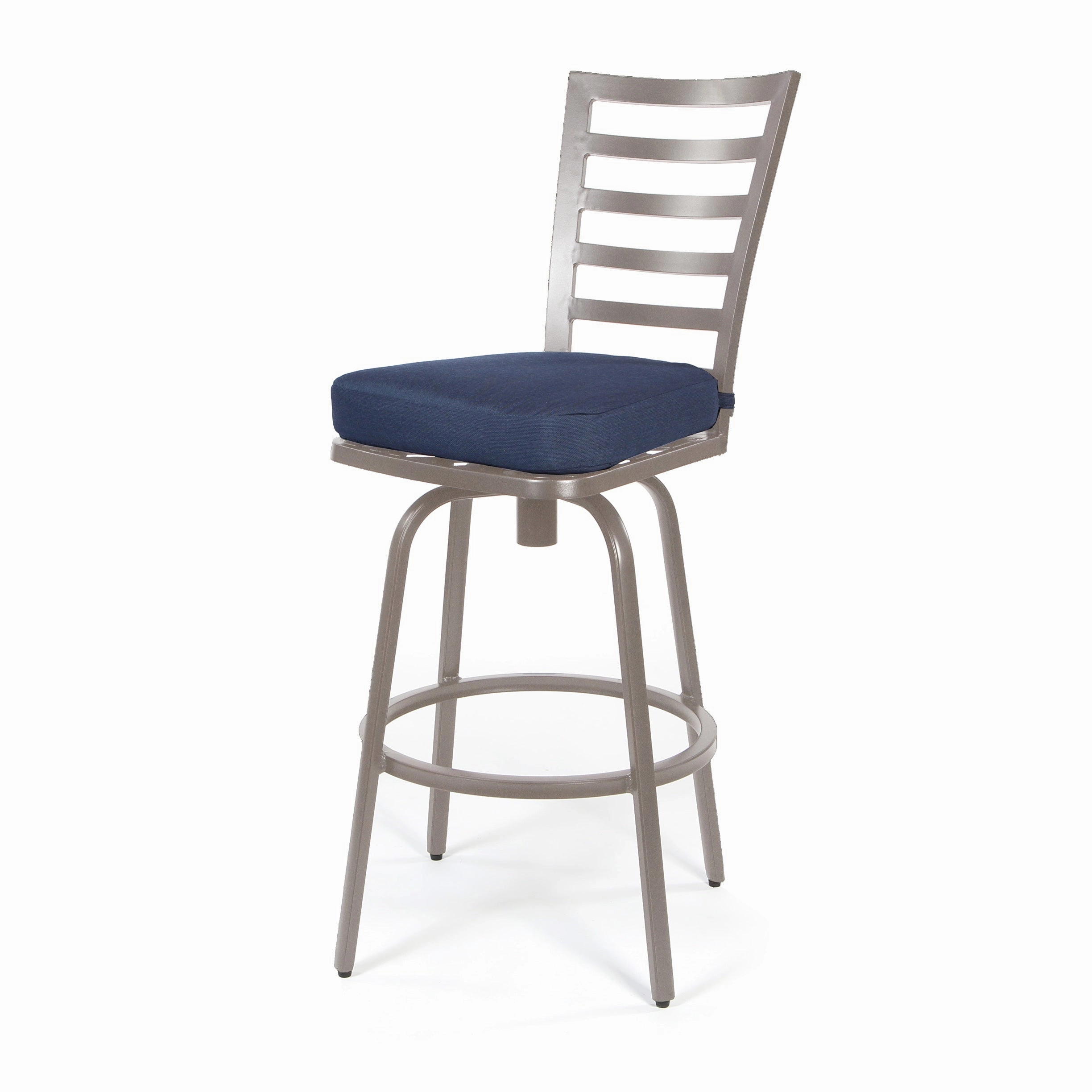 Mallin Armless Slat Back Swivel Barstool
