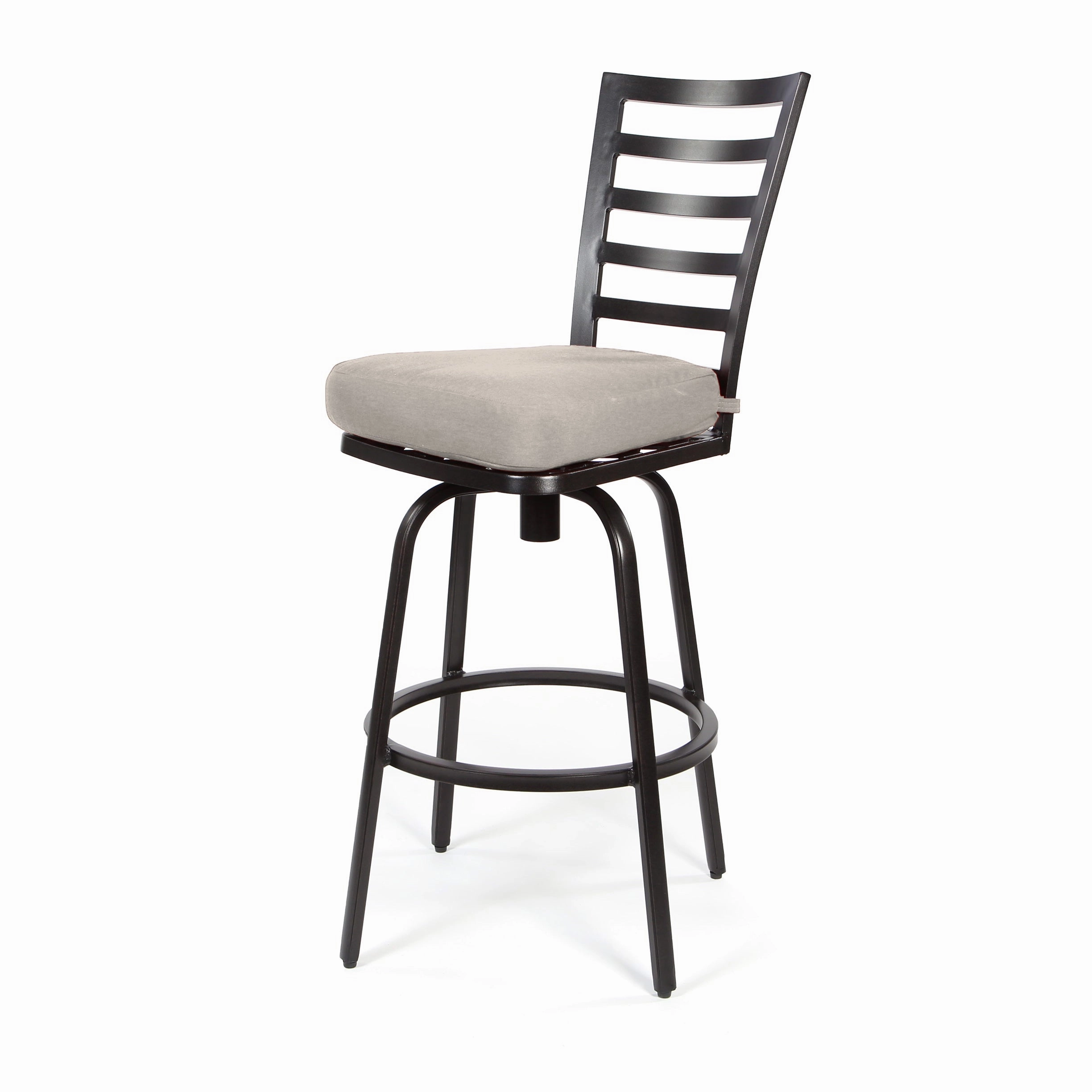Mallin Armless Slat Back Swivel Barstool