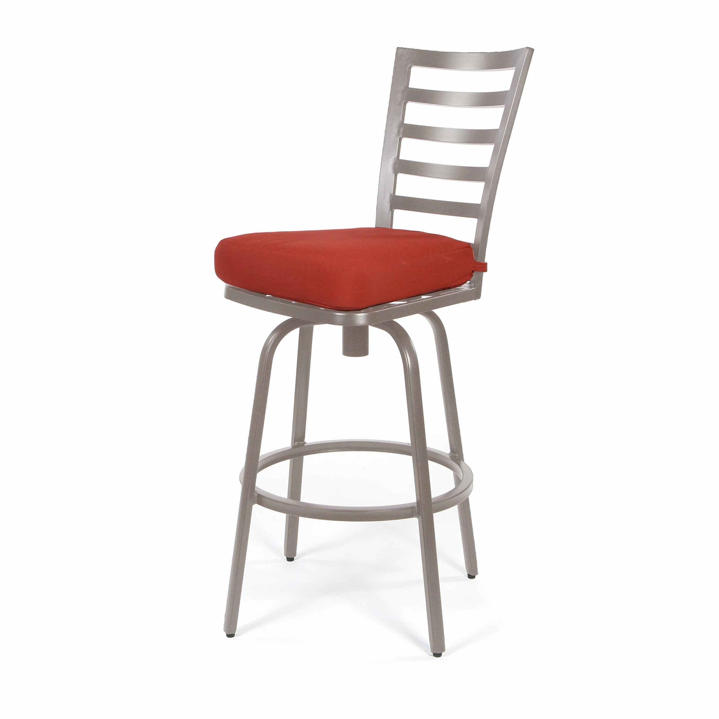 Mallin Armless Slat Back Swivel Barstool