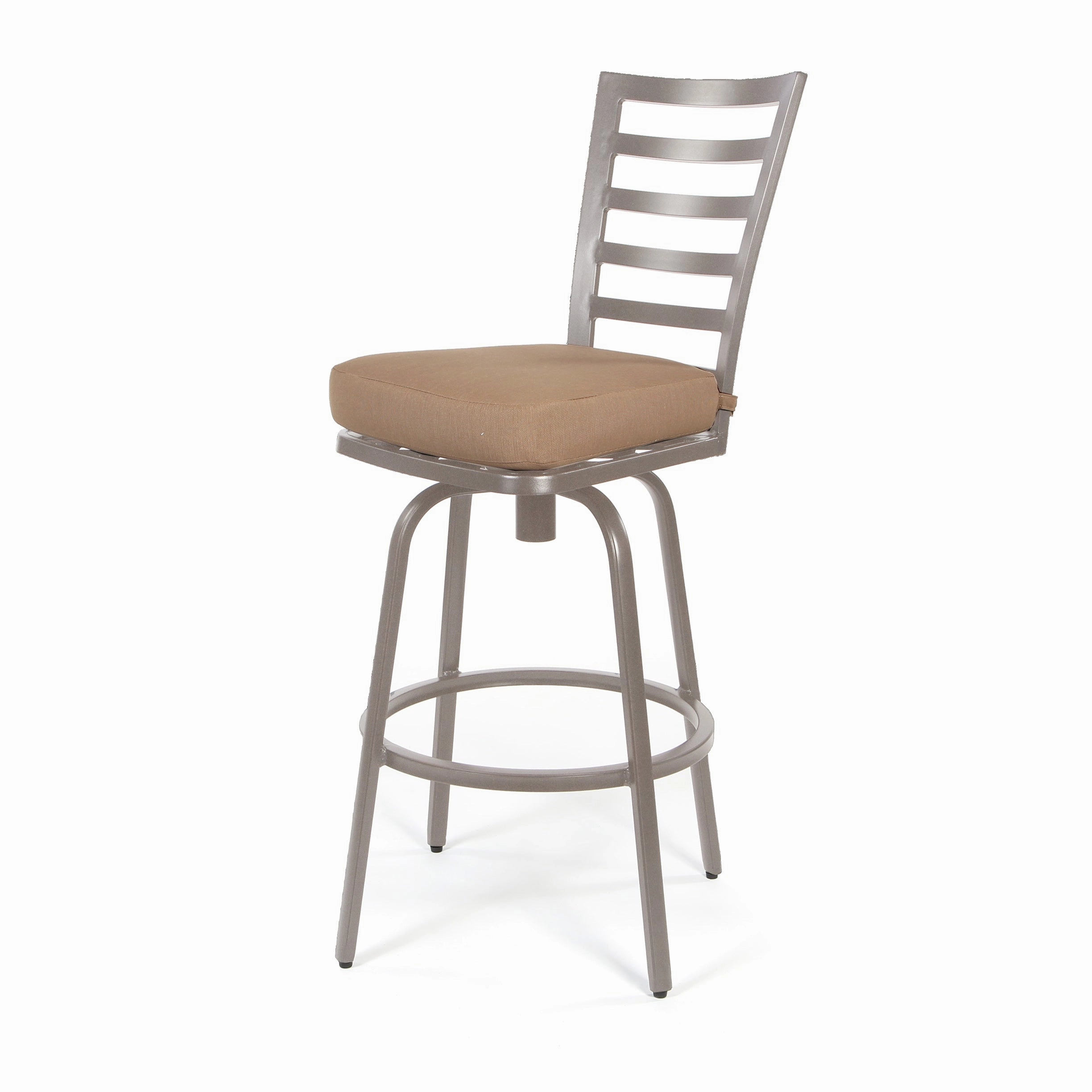 Mallin Armless Slat Back Swivel Barstool