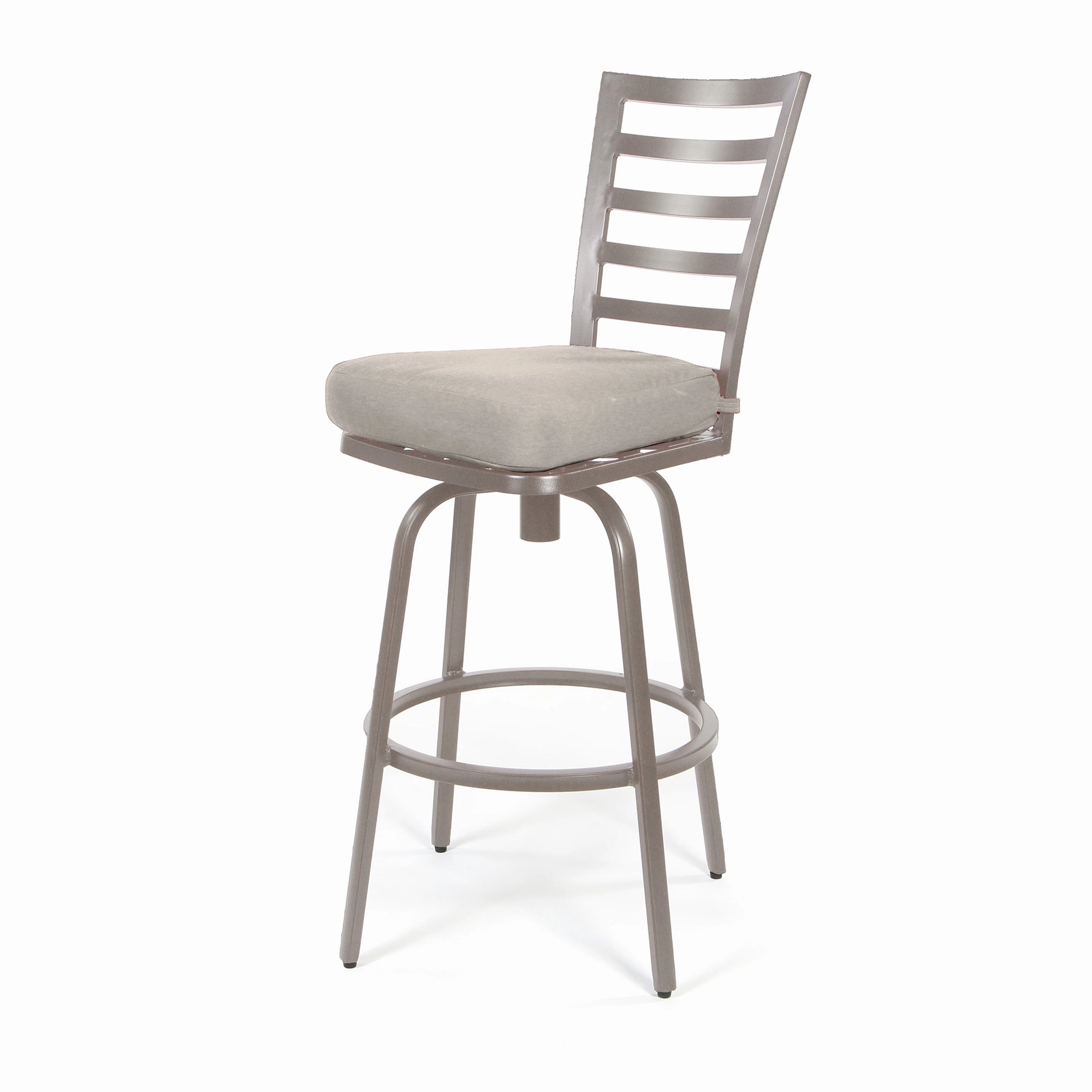 Mallin Armless Slat Back Swivel Barstool