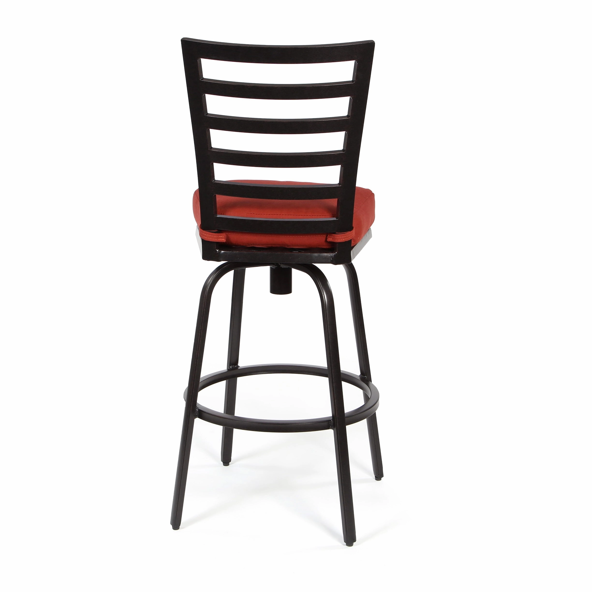 Mallin Armless Slat Back Swivel Barstool