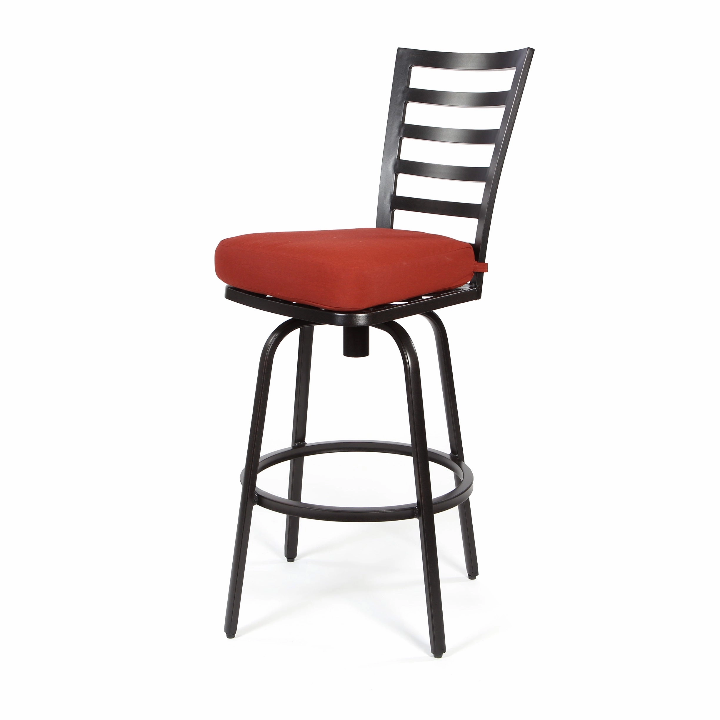 Mallin Armless Slat Back Swivel Barstool