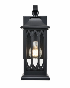 Mallorey One Light Outdoor Lantern Powder Coated BlackOutdoor wall sconces with motion sensor