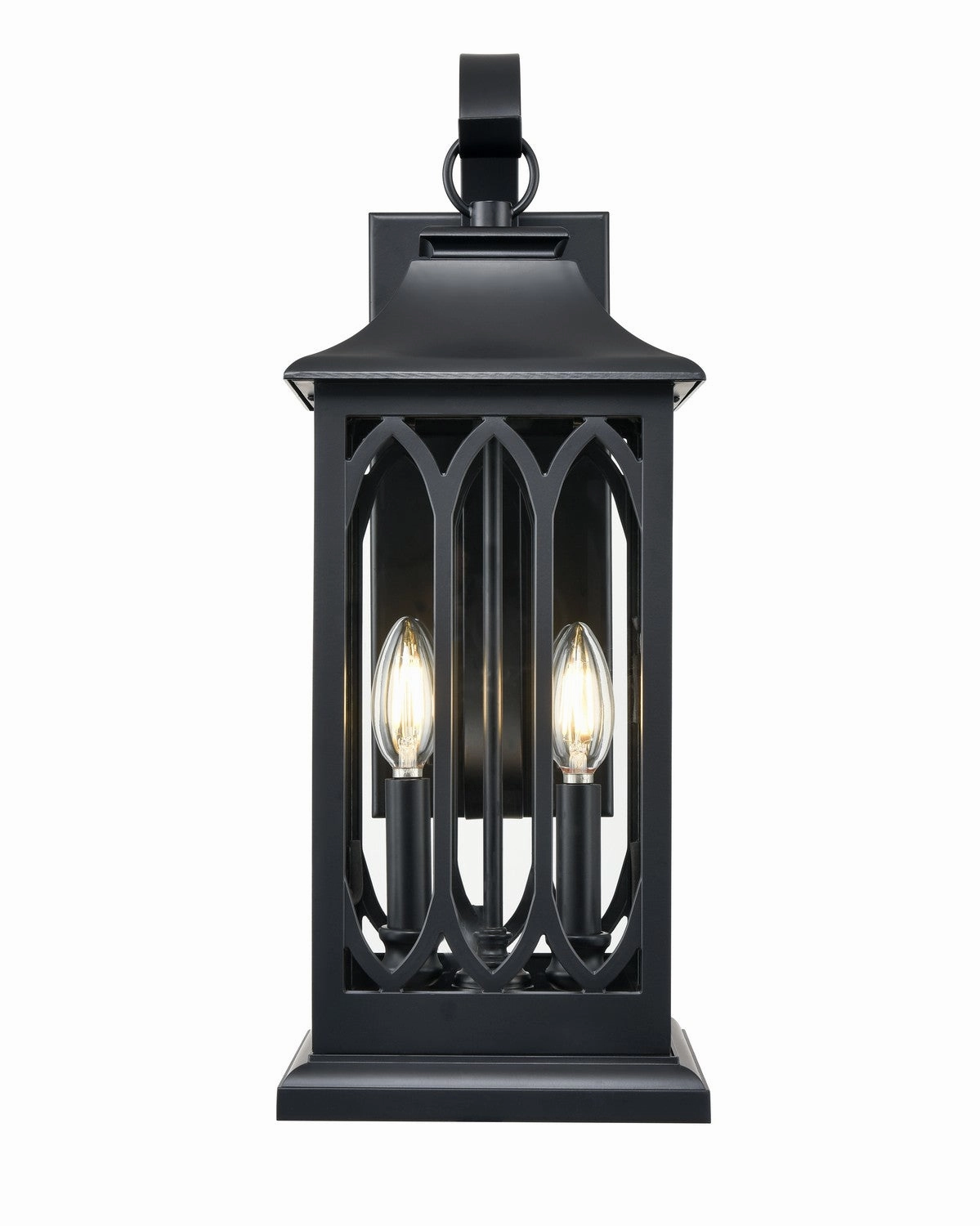 Mallorey Two Light Outdoor Lantern Powder Coated BlackOutdoor wall sconces with motion sensor