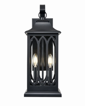 Mallorey Two Light Outdoor Lantern Powder Coated BlackOutdoor wall sconces with motion sensor