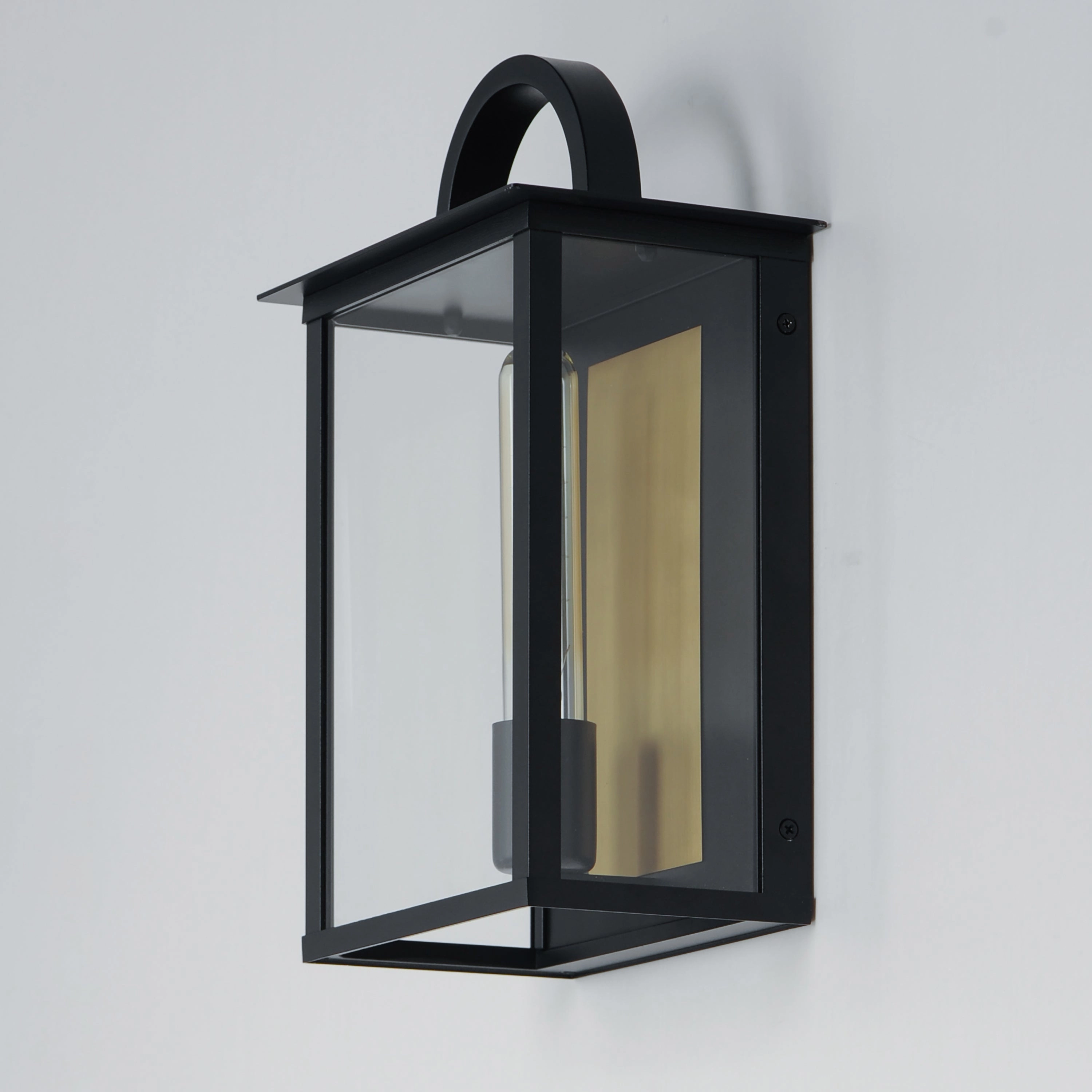 Manchester One Light Outdoor Wall Sconce Black