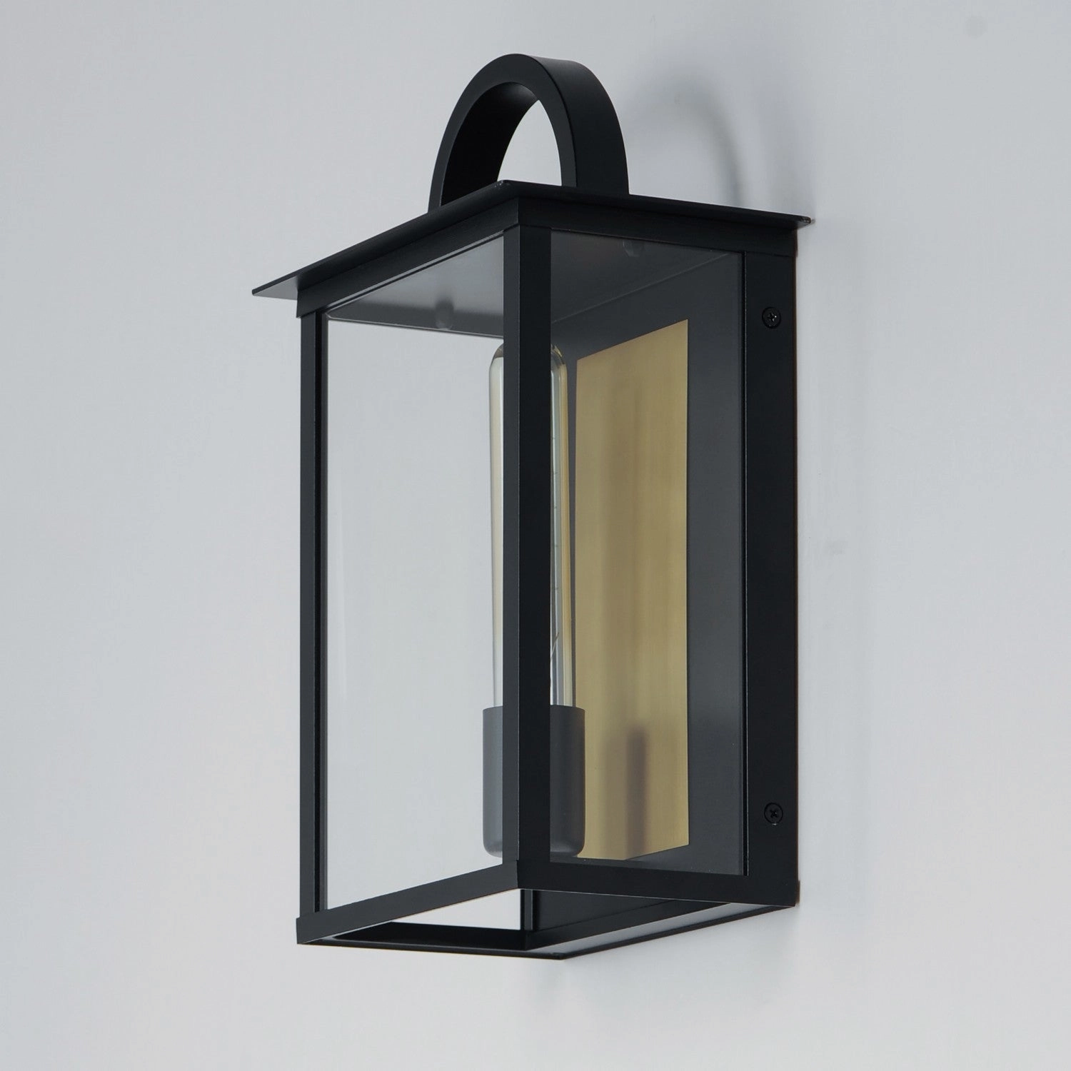 Manchester One Light Outdoor Wall Sconce Black