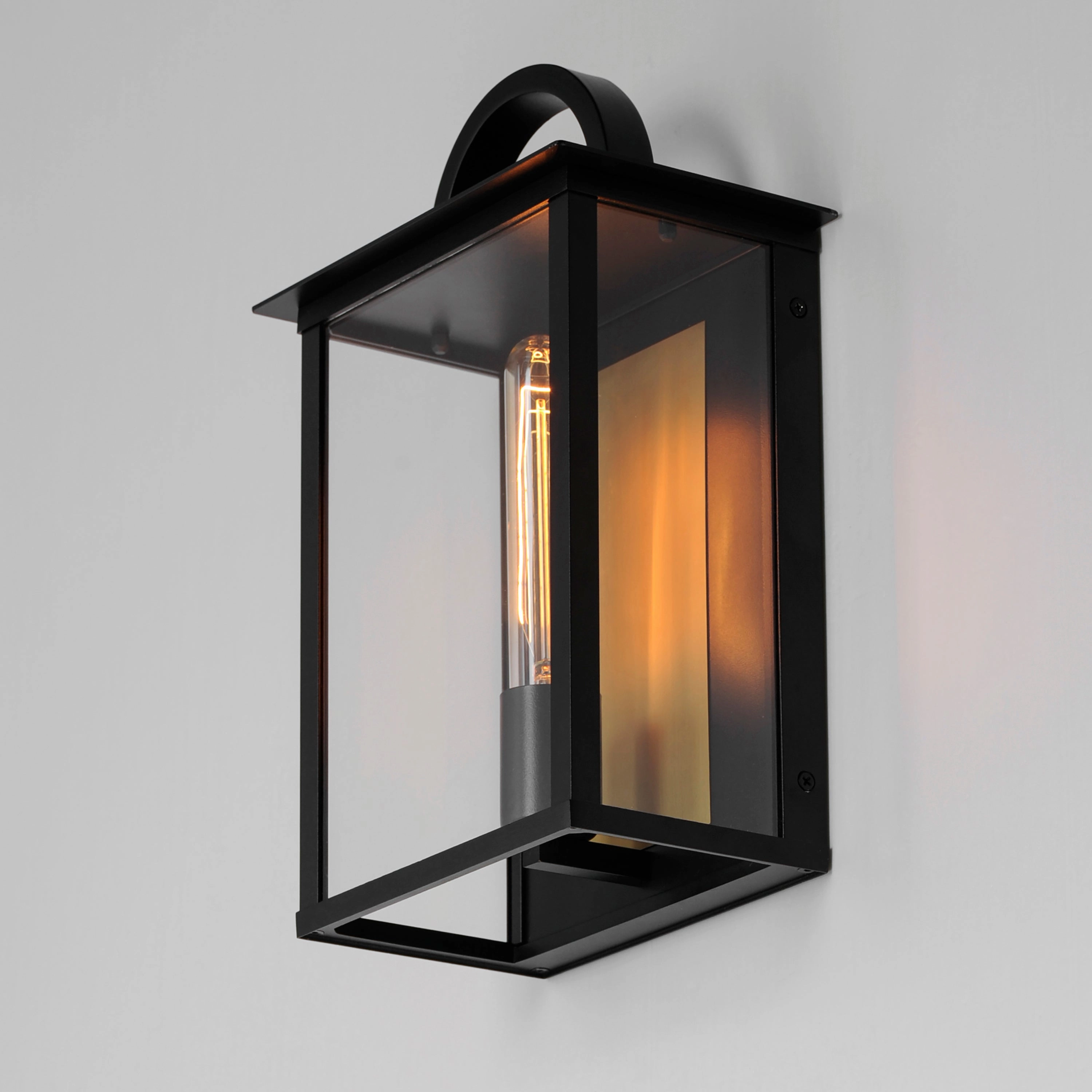 Manchester One Light Outdoor Wall Sconce Black
