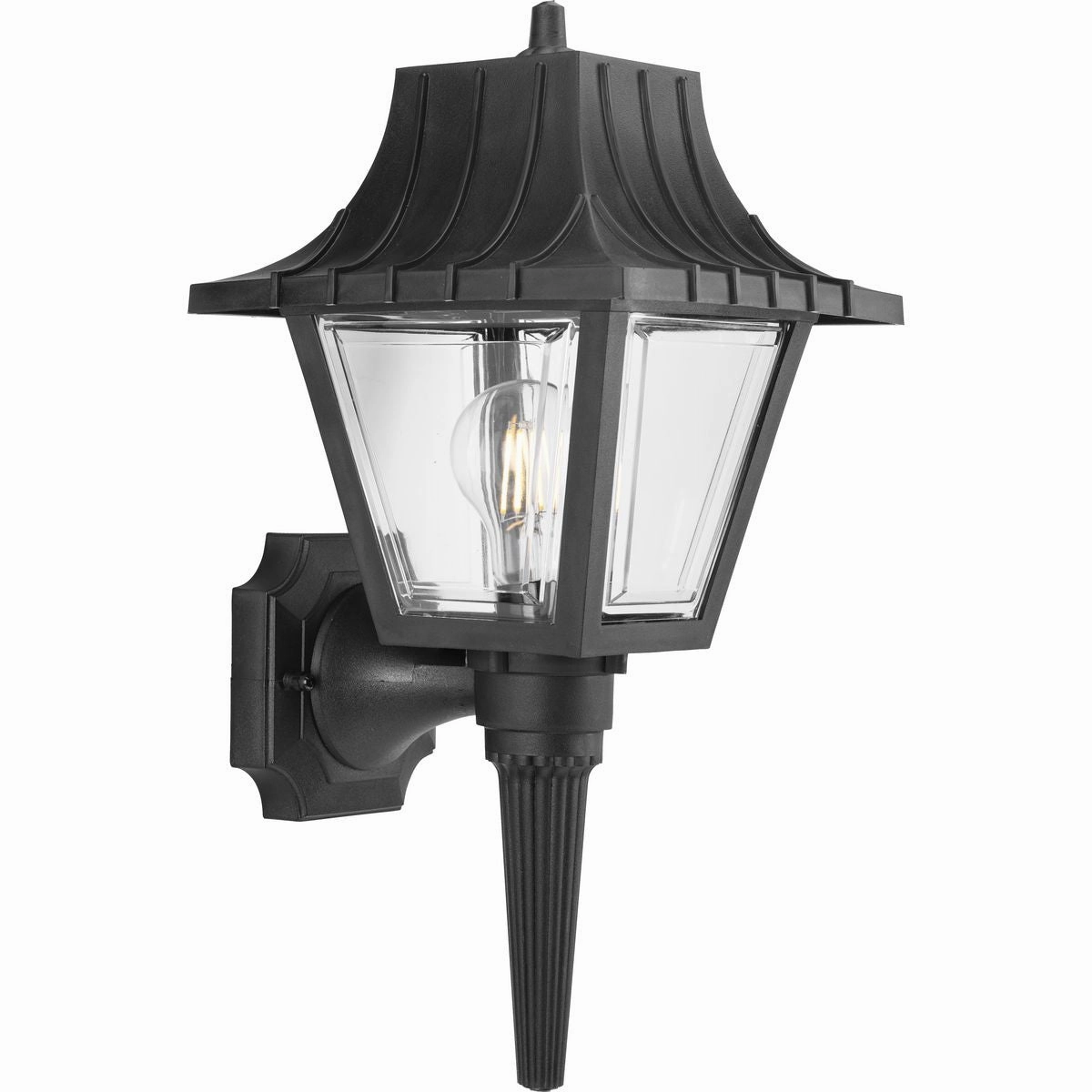 Mansard One Light Wall Lantern Black