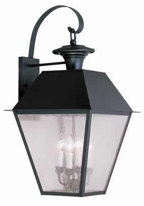 Mansfield Four Light Outdoor Wall Lantern BlackOutdoor wall sconces with motion sensor