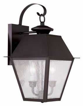 Mansfield Two Light Outdoor Wall Lantern BronzeOutdoor wall sconces with motion sensor