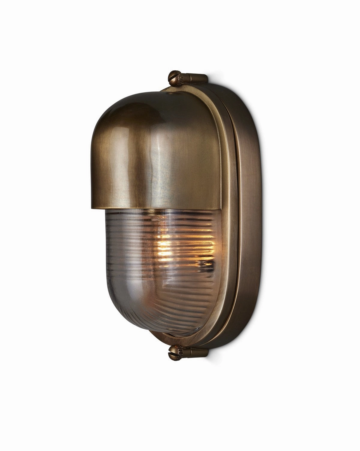 Maritime Collection One Light Outdoor Wall Sconce Antique Brass / ClearOutdoor wall sconces with motion sensor