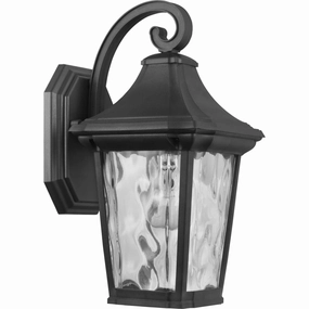 Marquette One Light Wall Lantern BlackOutdoor wall sconces with motion sensor