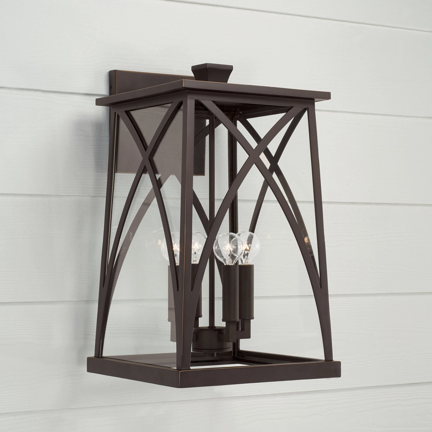 Marshall Four Light Outdoor Wall Lantern Oiled Bronze