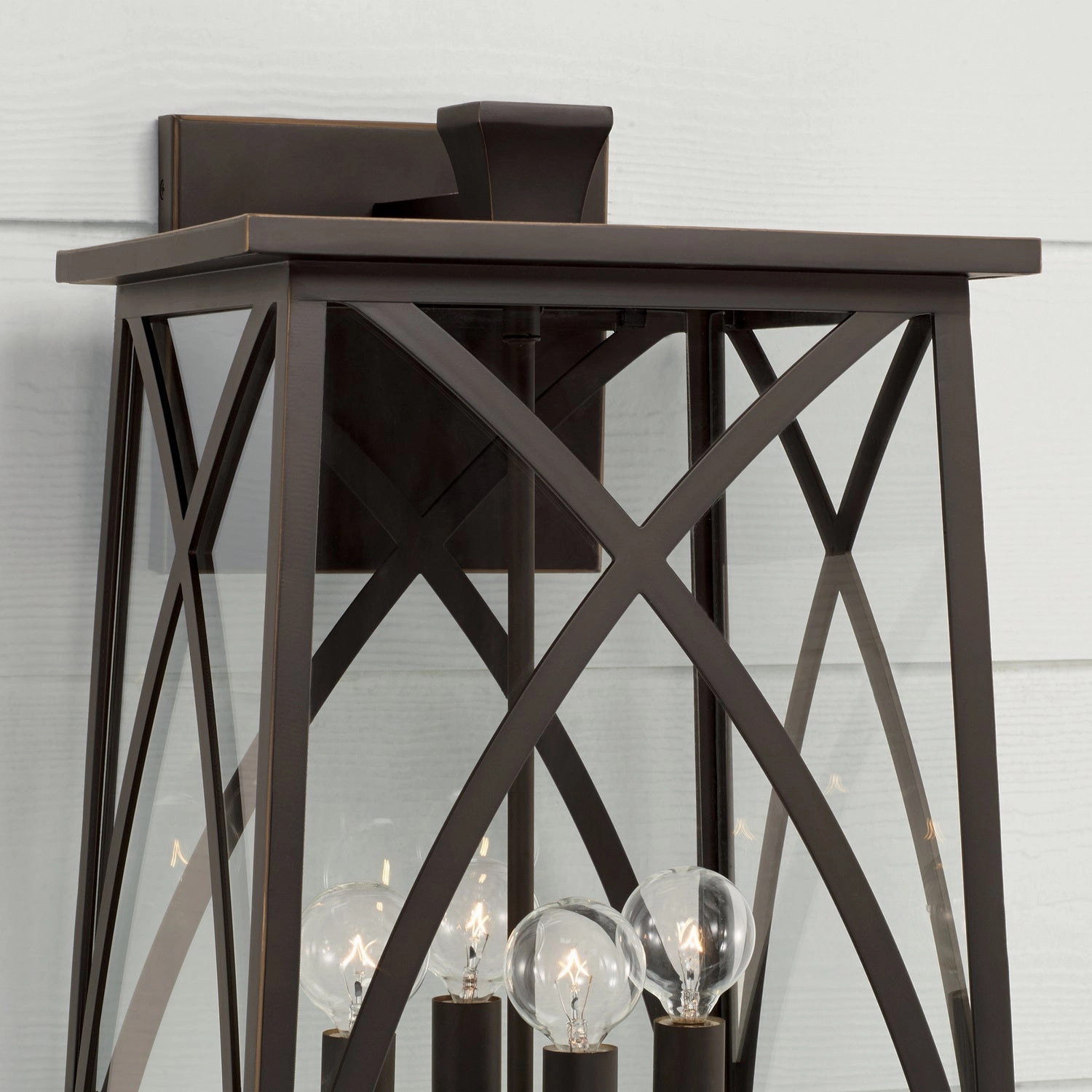 Marshall Four Light Outdoor Wall Lantern Oiled Bronze