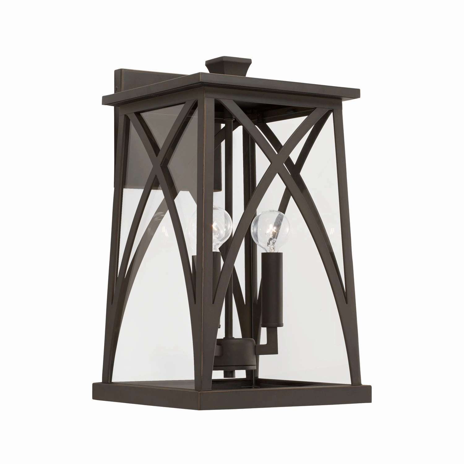 Marshall Three Light Outdoor Wall Lantern Oiled BronzeOutdoor wall sconces with motion sensor