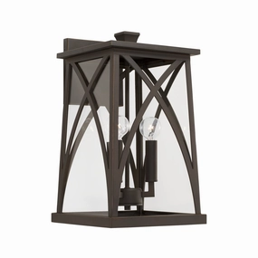 Marshall Three Light Outdoor Wall Lantern Oiled BronzeOutdoor wall sconces with motion sensor